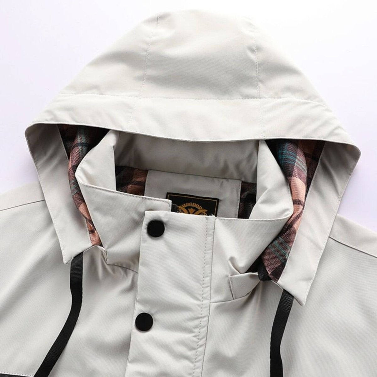 Mens Quilted Jacket Hooded Waterproof Windproof Outdoor Coat - Close-Up Texture & Detail | Lavisa