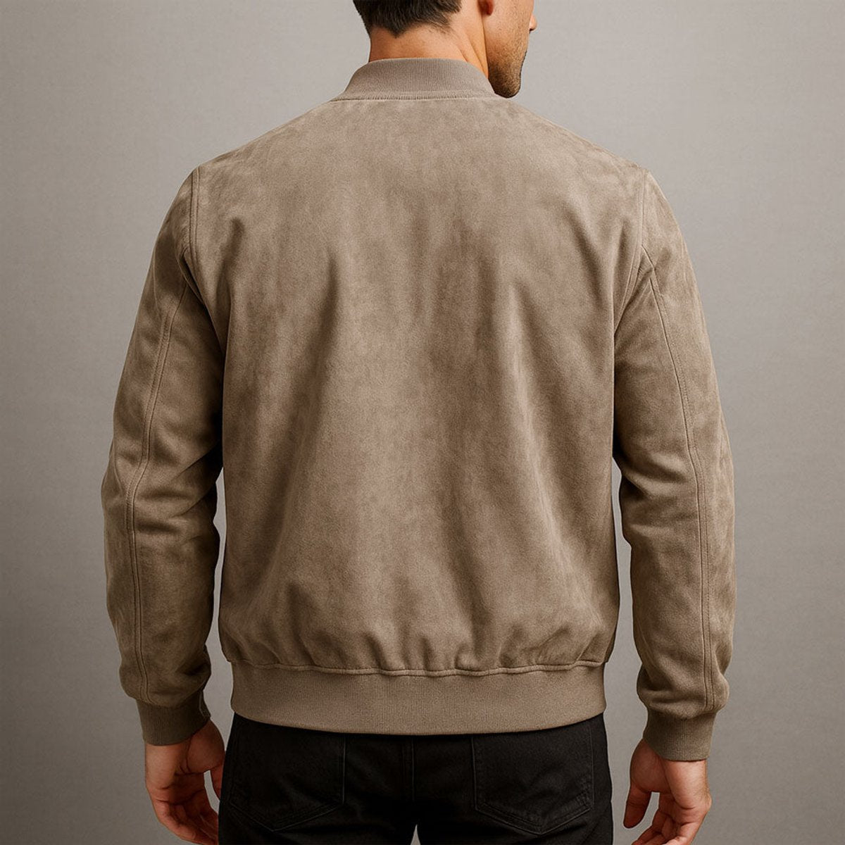 Lavisa - Mens Quilted Jacket Slim-Fit Suede Bomber Jacket
