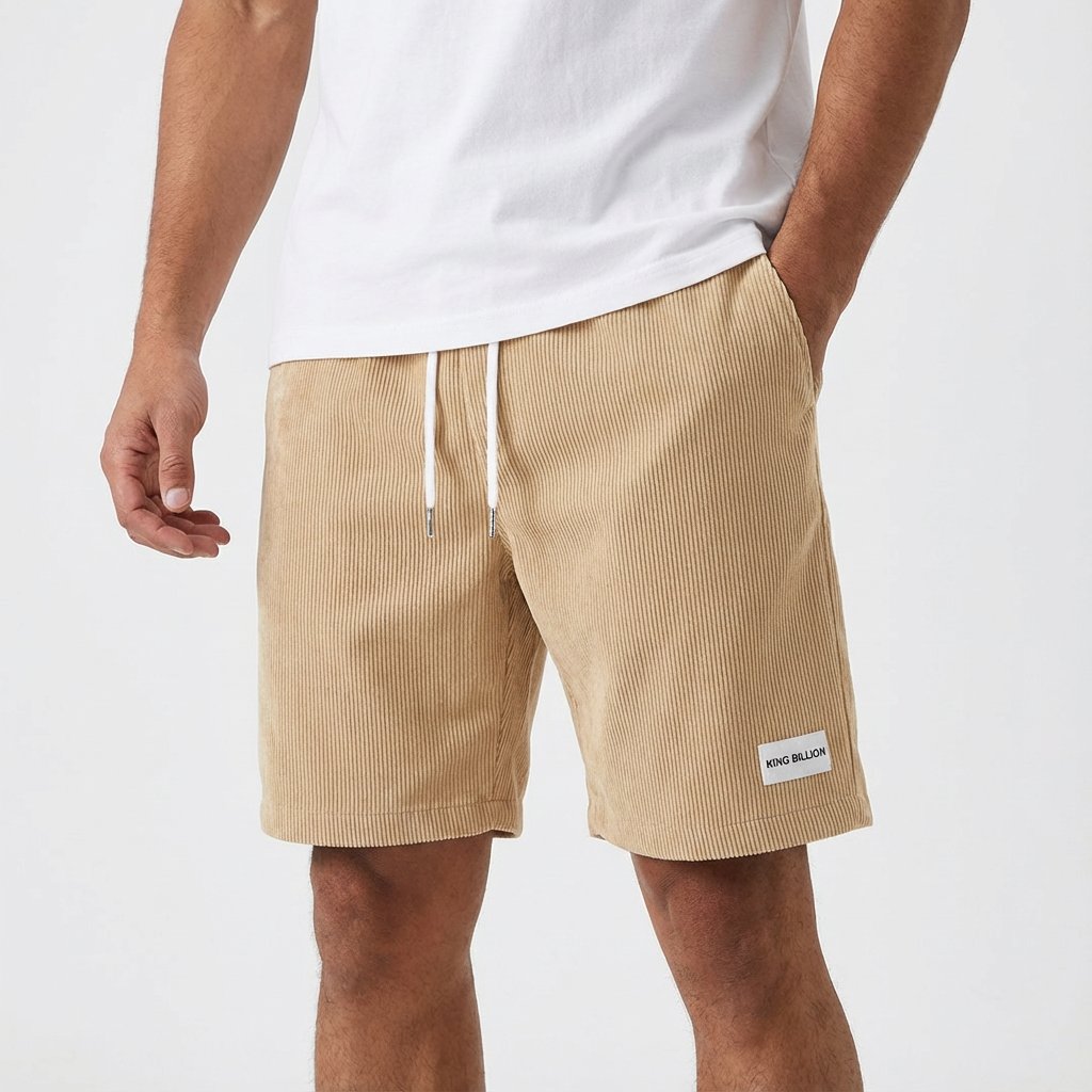 Lavisa - Men's Relaxed-Fit Corduroy Drawstring Shorts