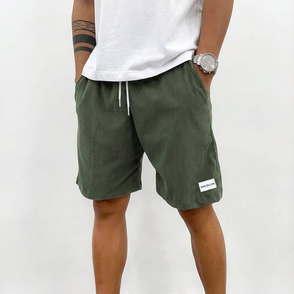 Lavisa - Men's Relaxed-Fit Corduroy Drawstring Shorts