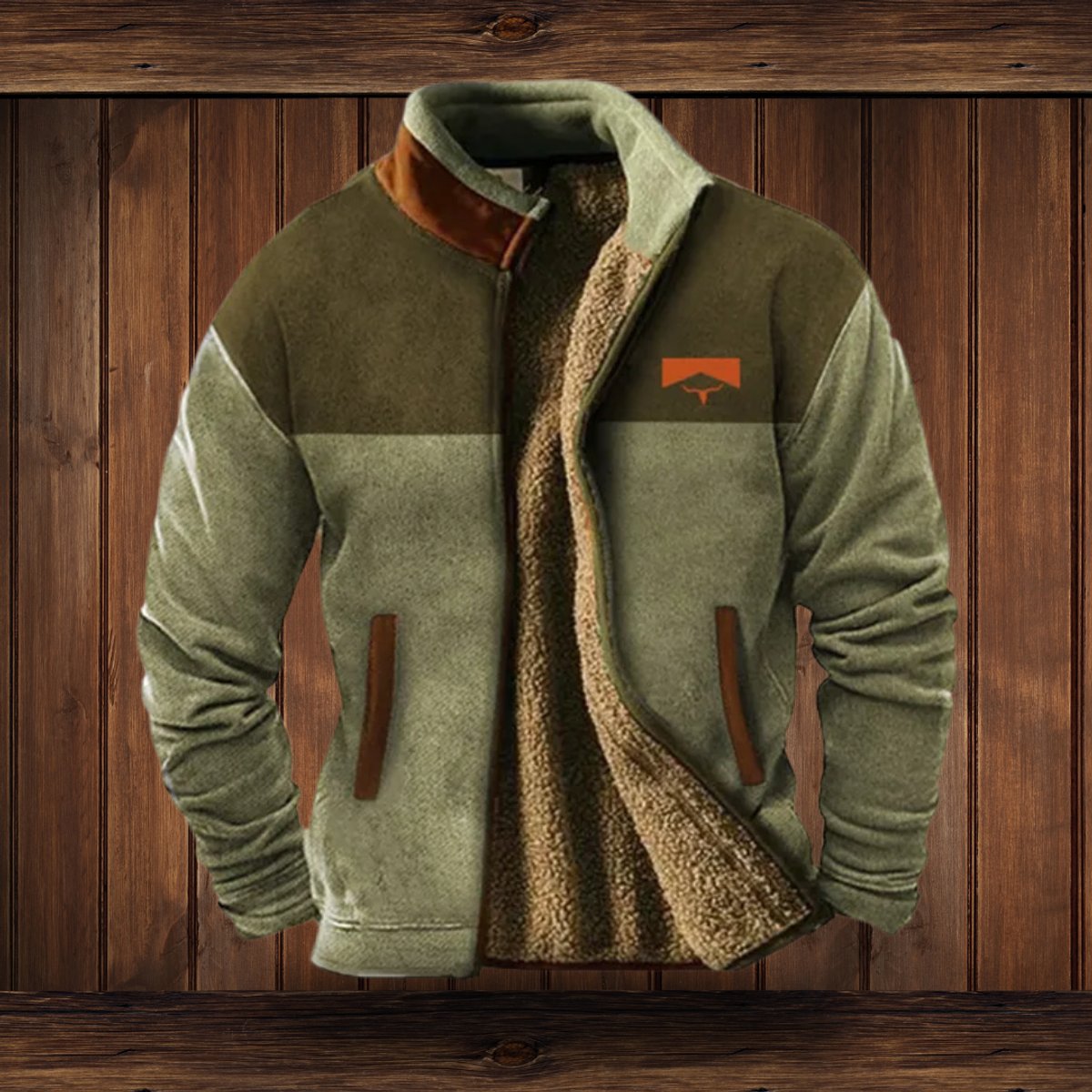 Men's Sherpa-Lined Aztec-Print Zip-Up Fleece Jacket - Variant Style 8 | Lavisa