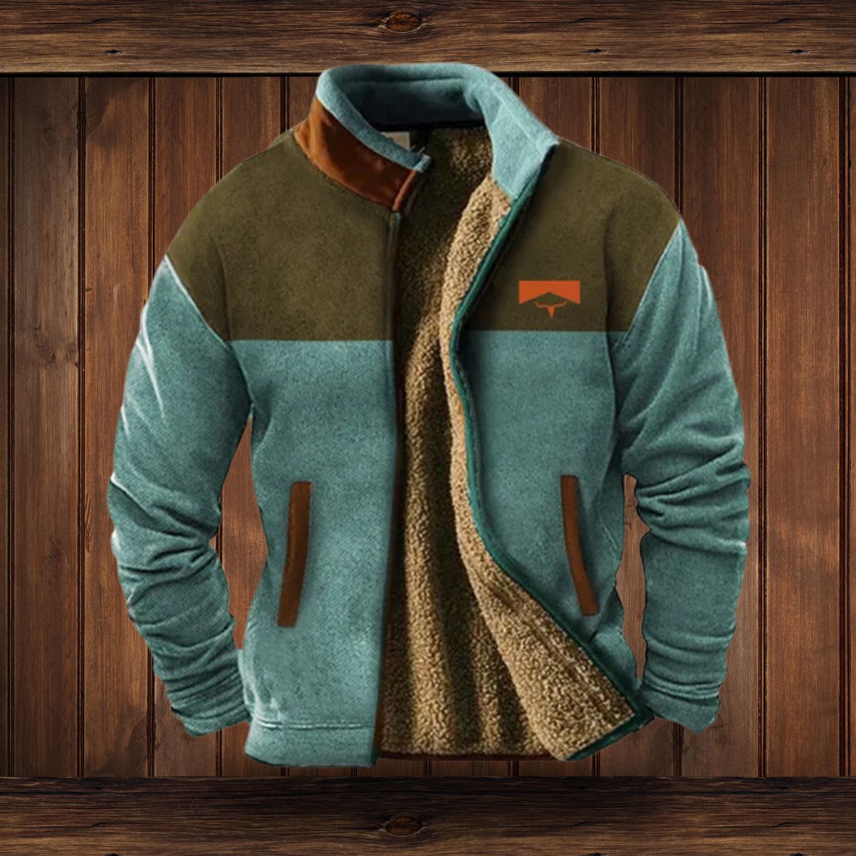 Men's Sherpa-Lined Aztec-Print Zip-Up Fleece Jacket - Variant Style 9 | Lavisa