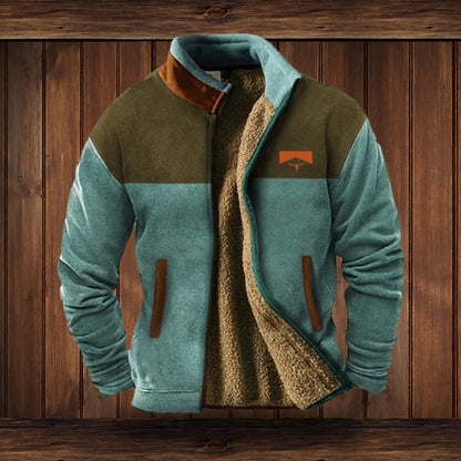 Men's Sherpa-Lined Aztec-Print Zip-Up Fleece Jacket - Variant Style 9 | Lavisa