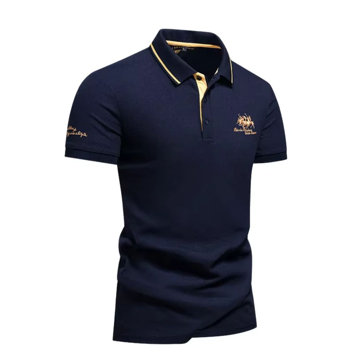 Lavisa - Men's Short-Sleeve Tipped-Collar Cotton Polo Shirt