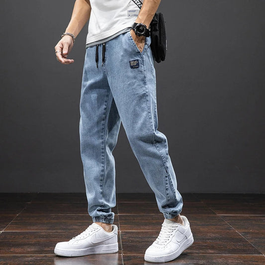 Lavisa - Men's Stretch Denim Elastic Waistband Jogger Trousers