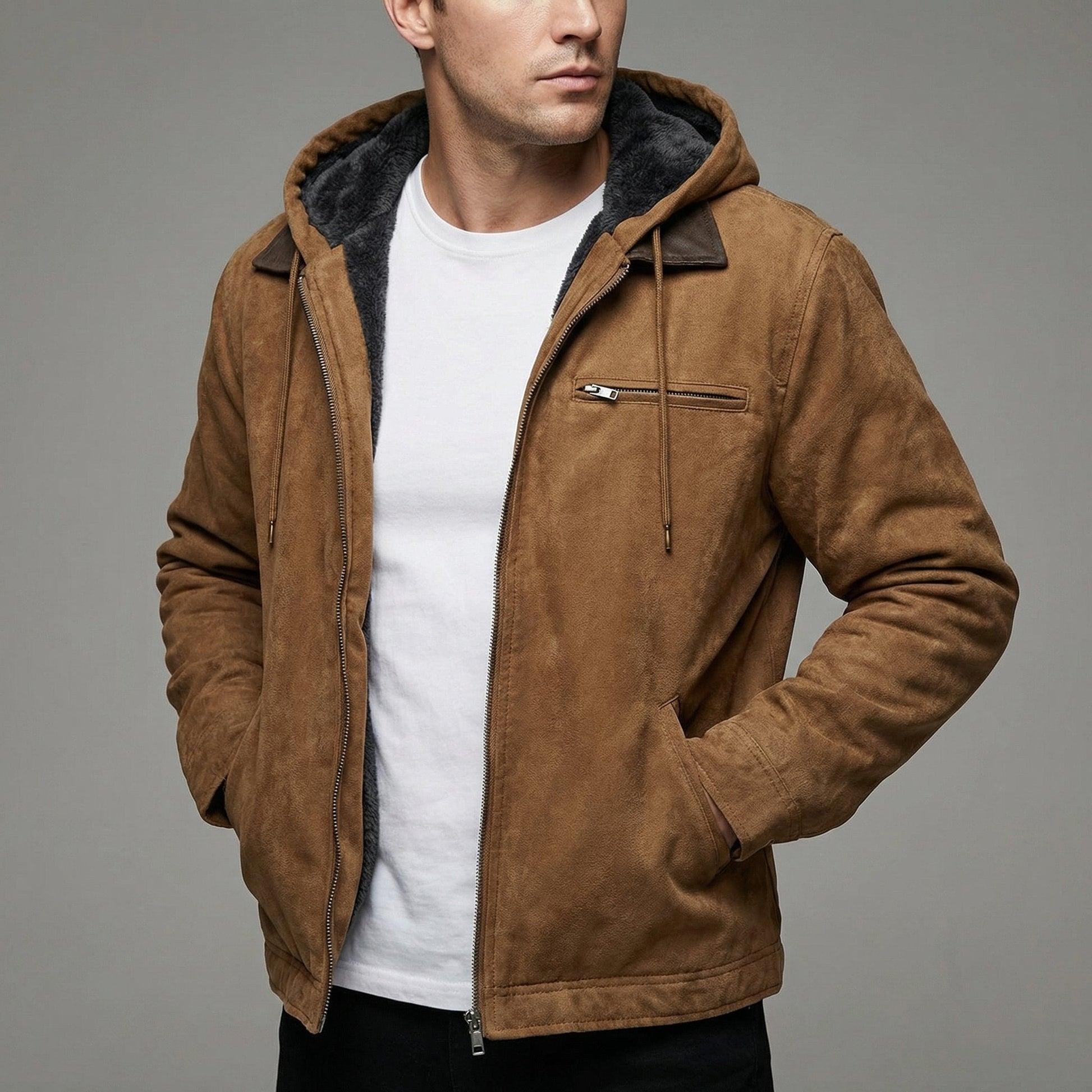 Lavisa - Men's Winter Coat Multiple Zip Pockets Outdoor Casual