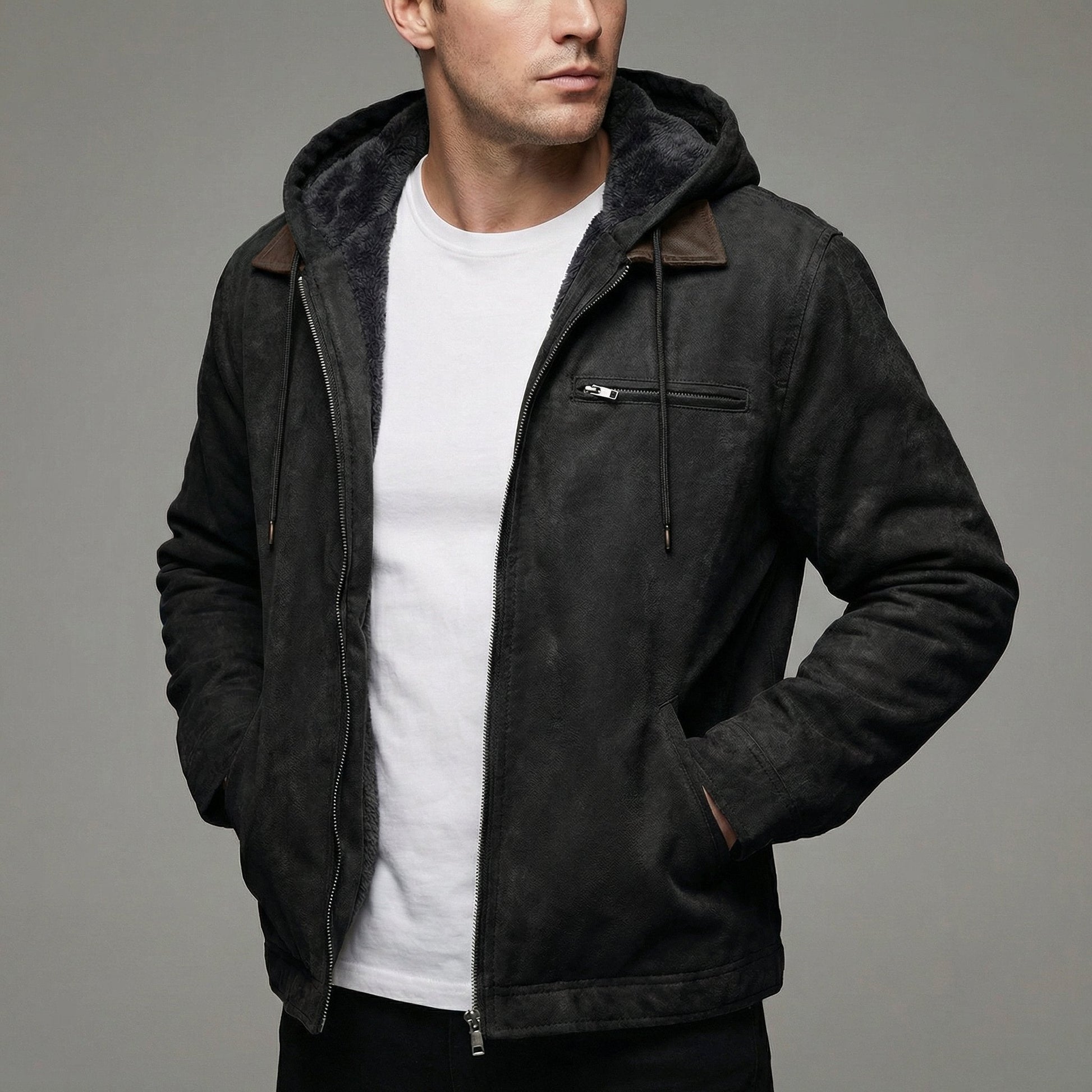 Lavisa - Men's Winter Coat Multiple Zip Pockets Outdoor Casual
