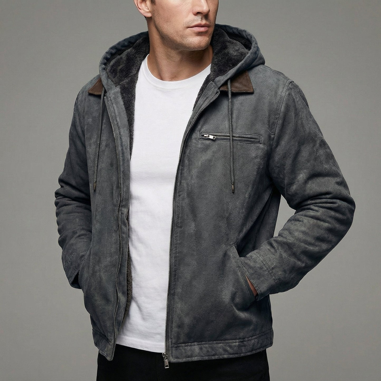 Lavisa - Men's Winter Coat Multiple Zip Pockets Outdoor Casual