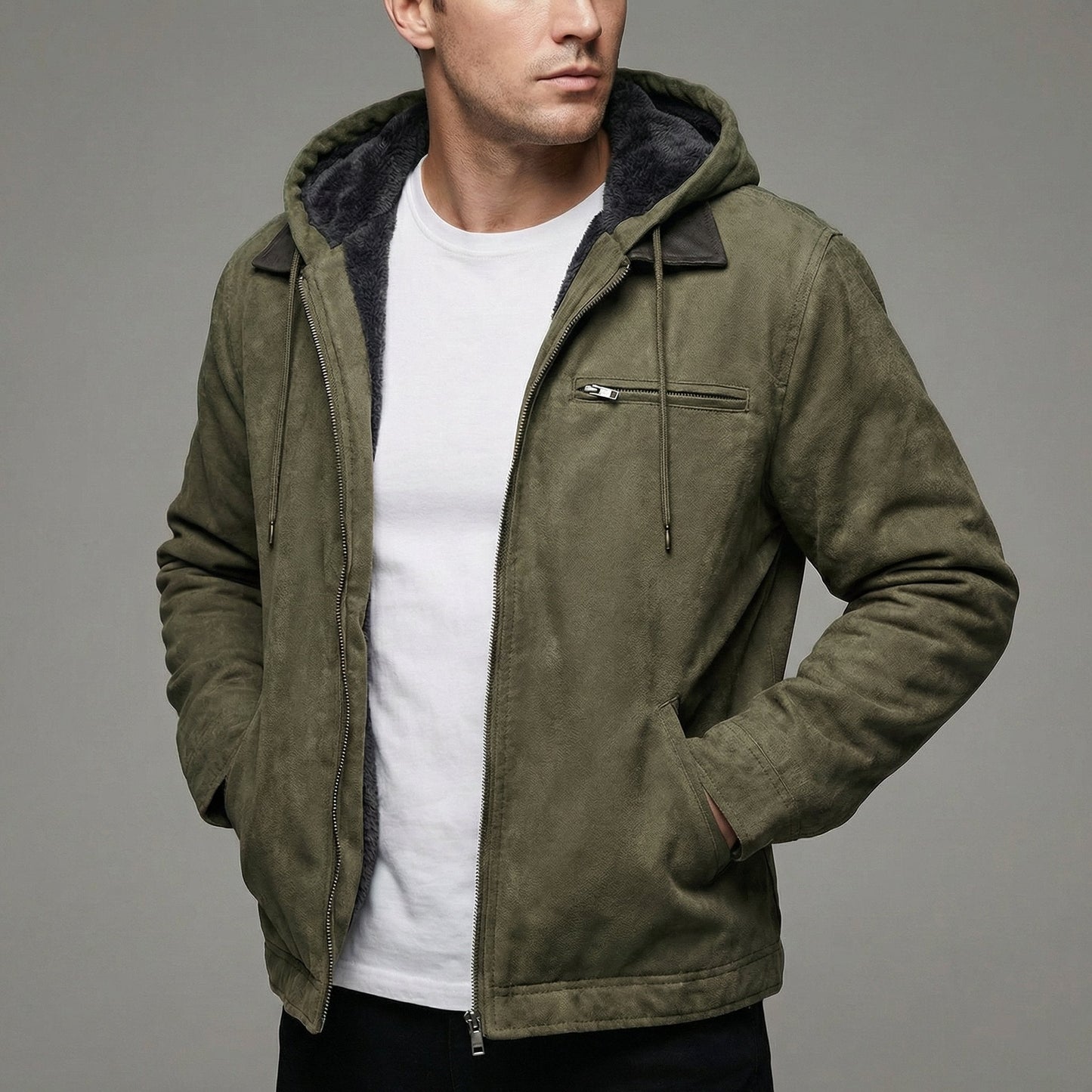 Lavisa - Men's Winter Coat Multiple Zip Pockets Outdoor Casual
