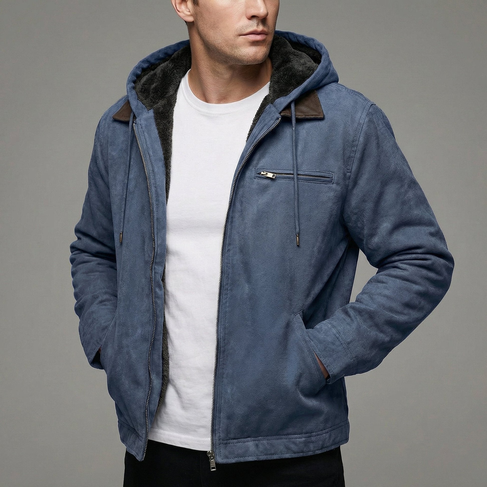 Lavisa - Men's Winter Coat Multiple Zip Pockets Outdoor Casual