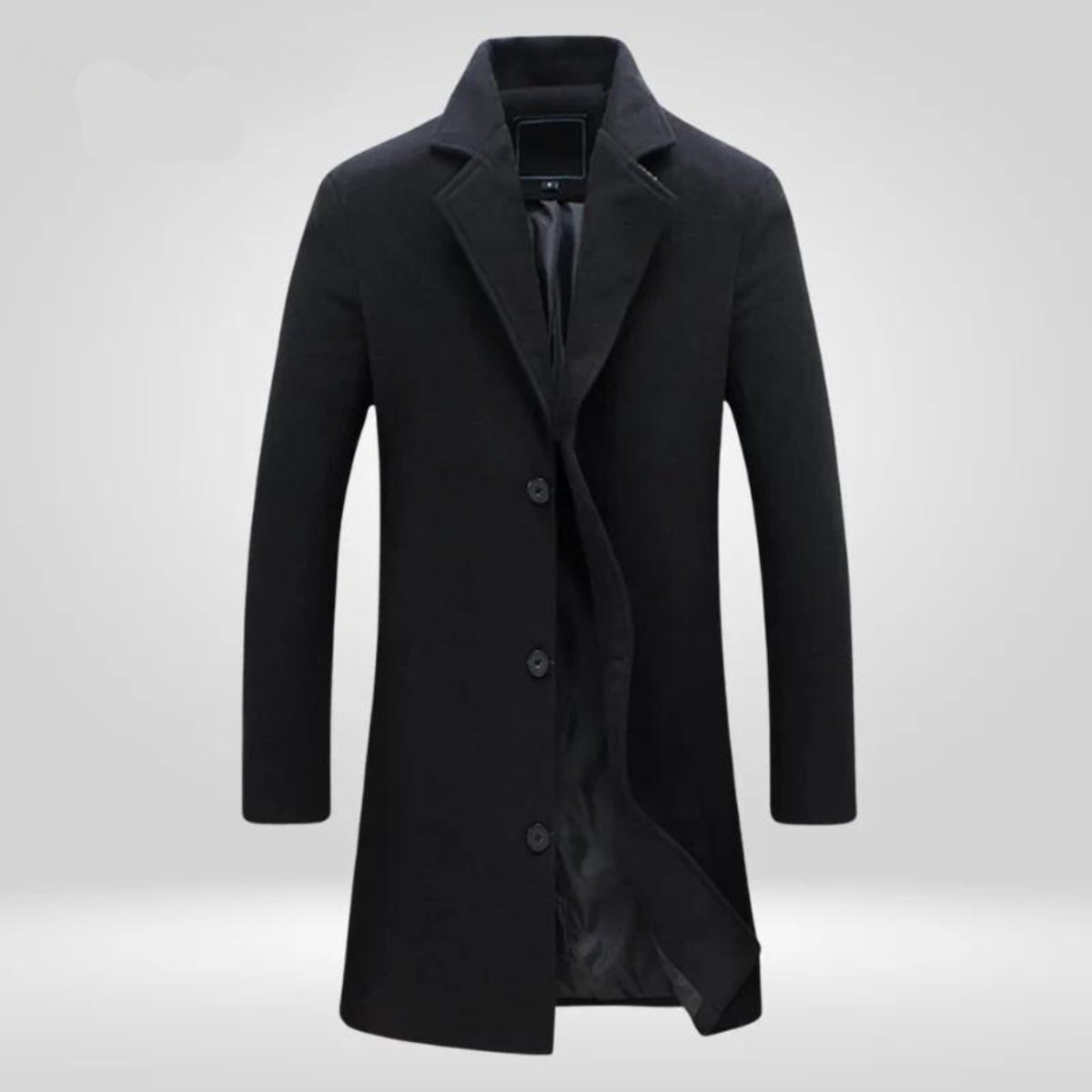 Lavisa - Mens Wool Coat Single-Breasted Long Overcoat