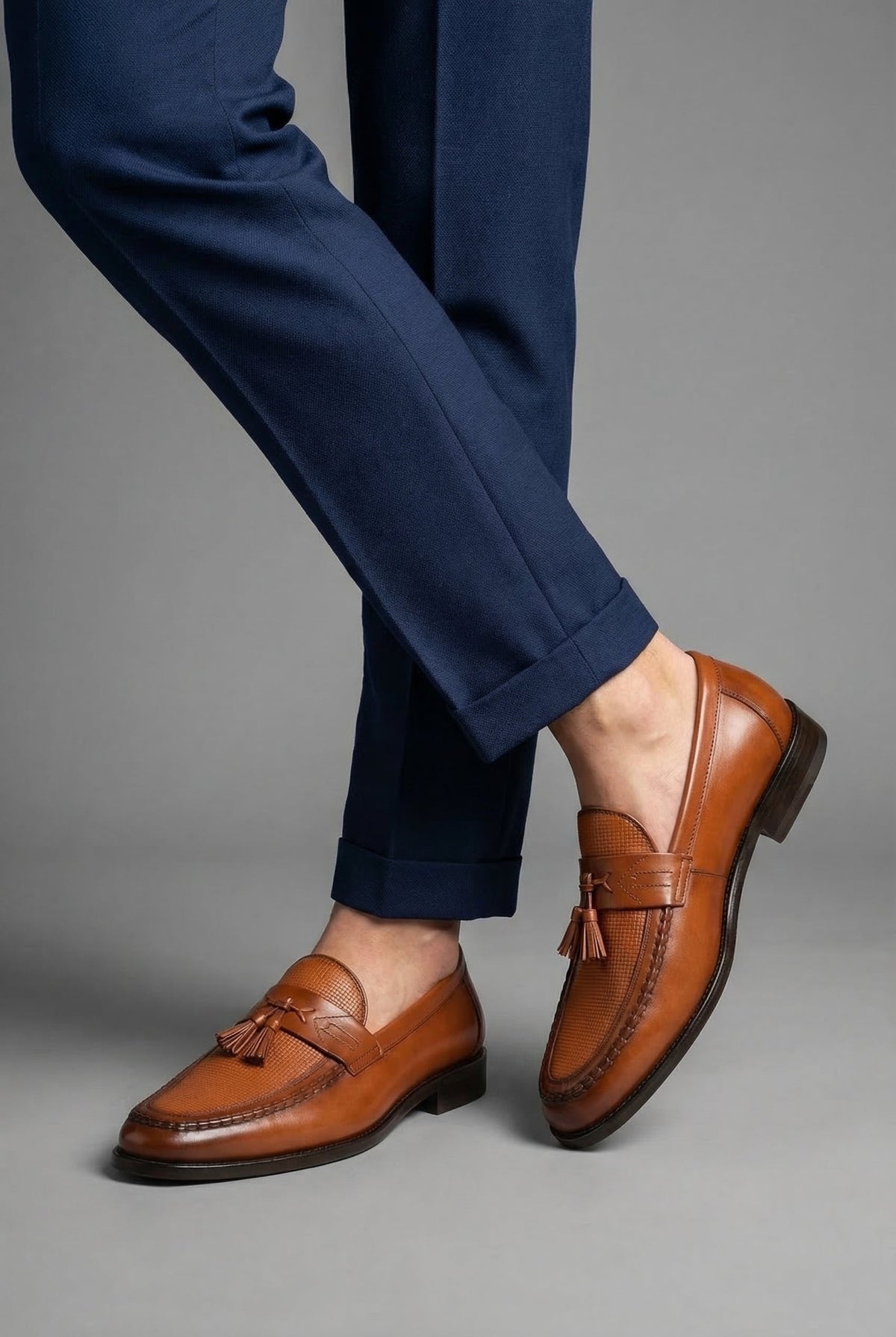 Men's Woven Tassel Slip-On Loafers Smart Formal Shoes - Variant Style 9 | Lavisa