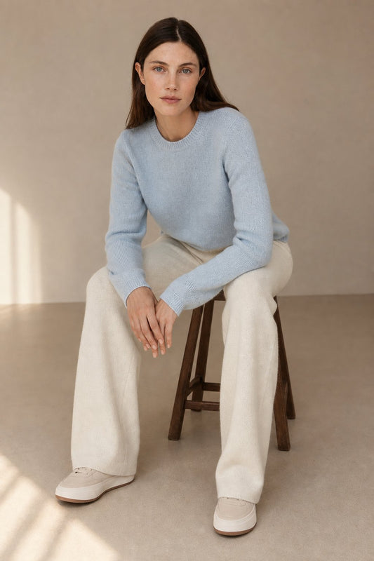 Lavisa - Wide Leg Merino Wool Lounge Sweatpants