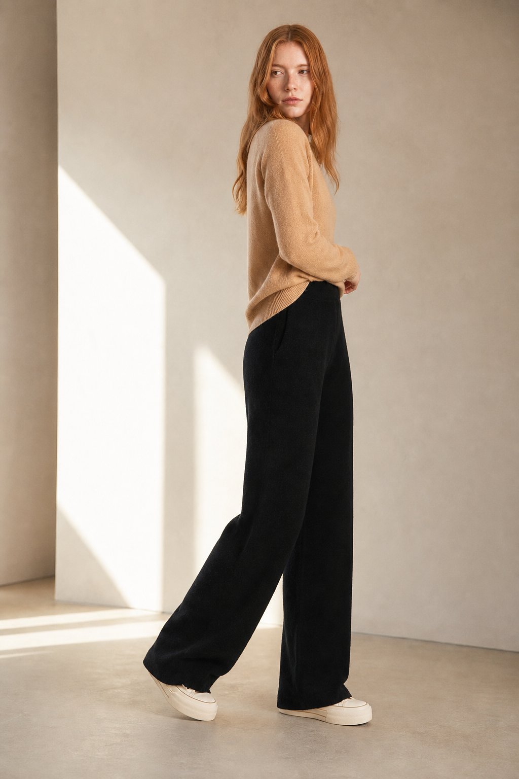 Lavisa - Wide Leg Merino Wool Lounge Sweatpants