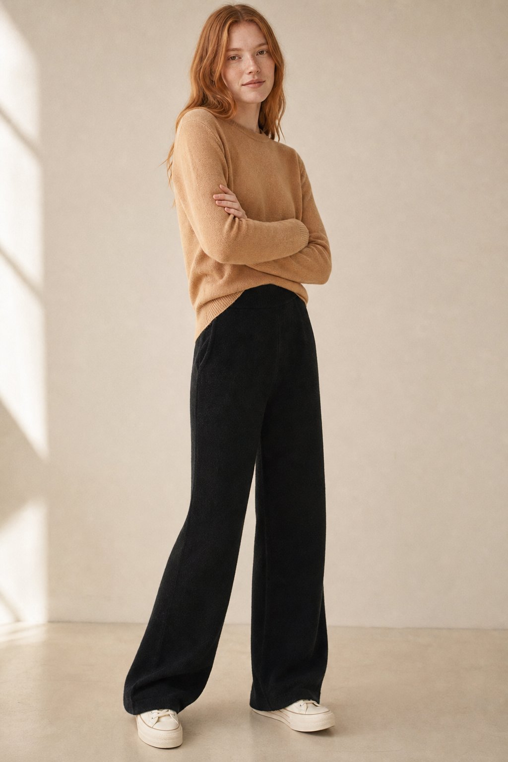 Lavisa - Wide Leg Merino Wool Lounge Sweatpants