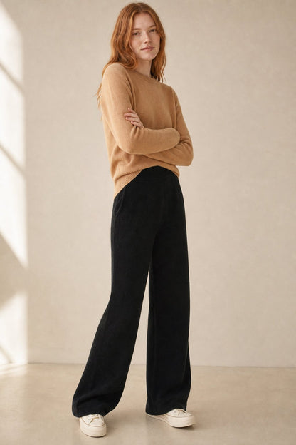 Lavisa - Wide Leg Merino Wool Lounge Sweatpants