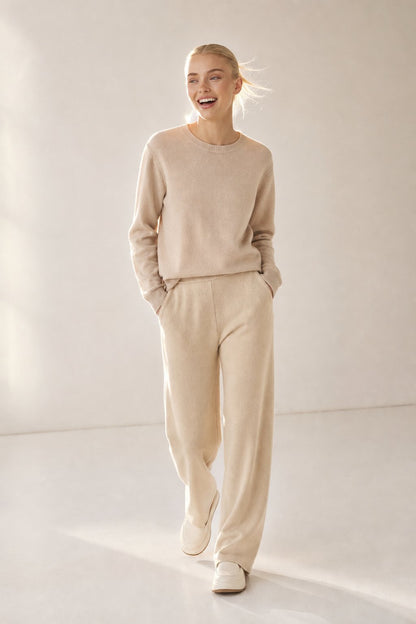 Lavisa - Wide Leg Merino Wool Lounge Sweatpants