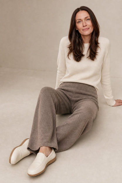 Lavisa - Wide Leg Merino Wool Lounge Sweatpants