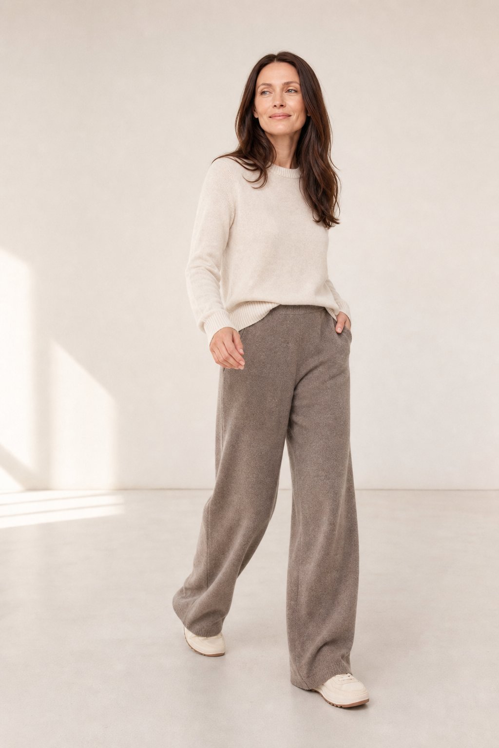 Lavisa - Wide Leg Merino Wool Lounge Sweatpants