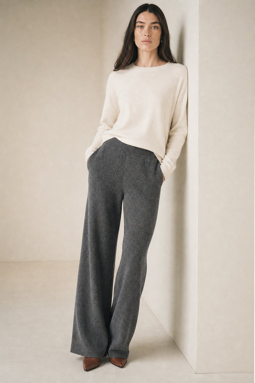 Lavisa - Wide Leg Merino Wool Lounge Sweatpants