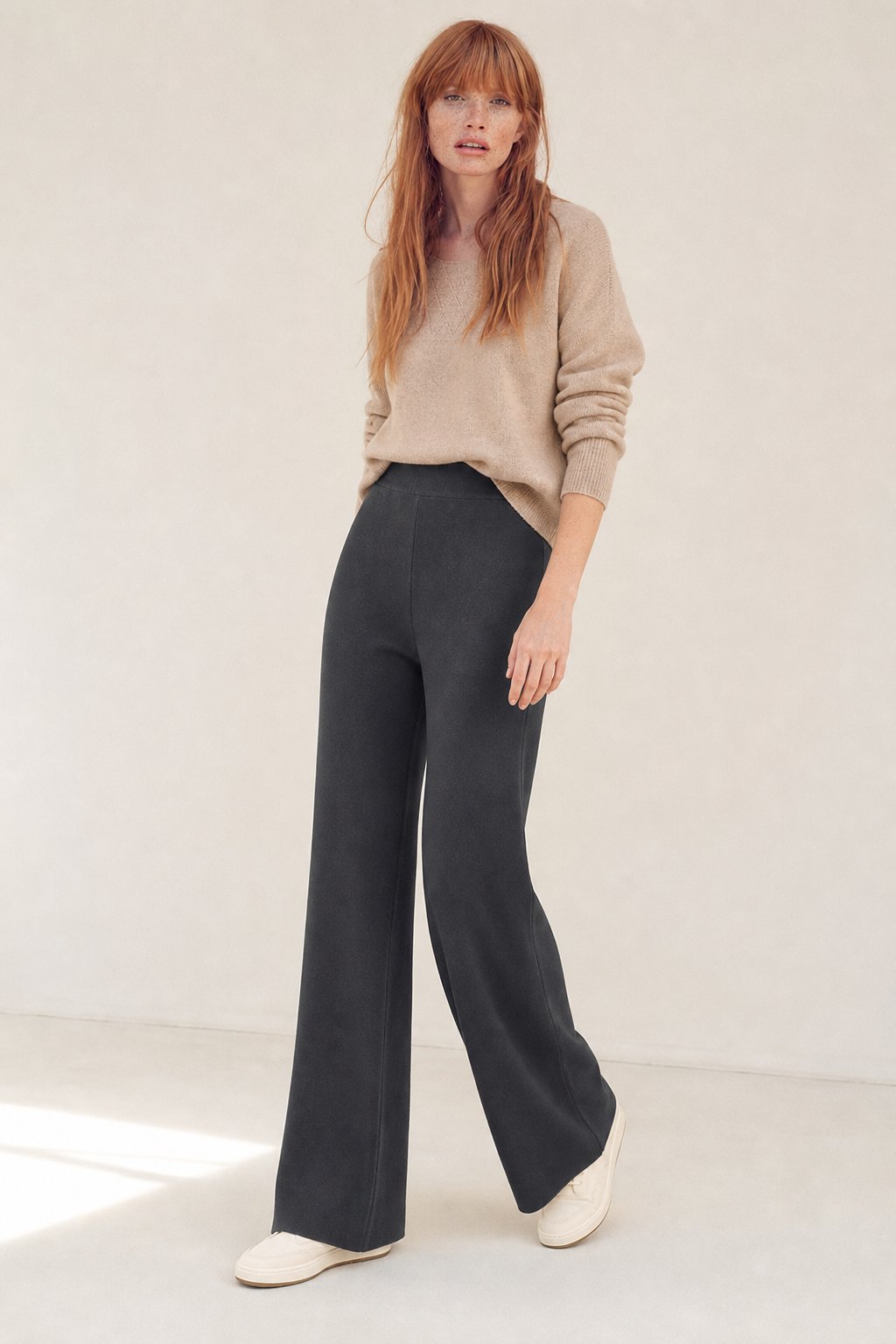 Lavisa - Wide Leg Merino Wool Lounge Sweatpants