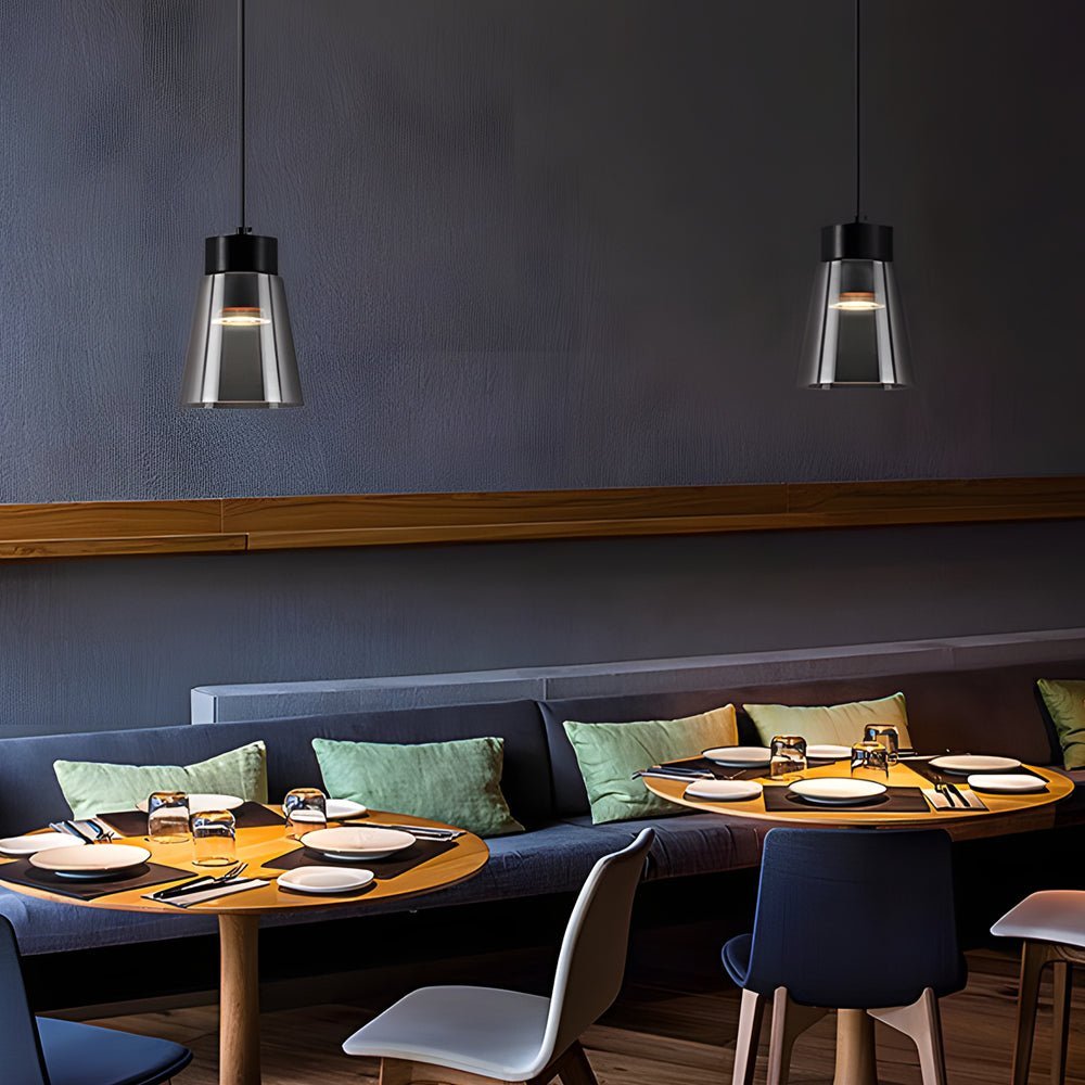 Lavisa - Smoke Gray Glass COB Pendant Light