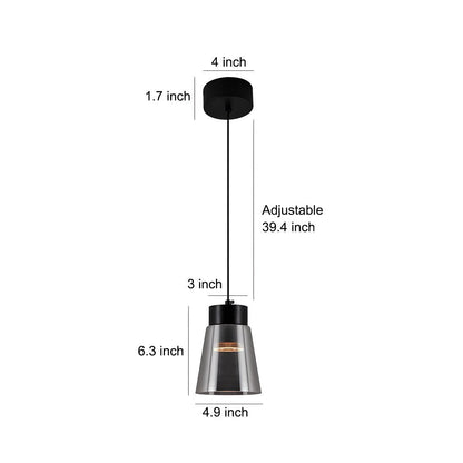 Lavisa - Smoke Gray Glass COB Pendant Light