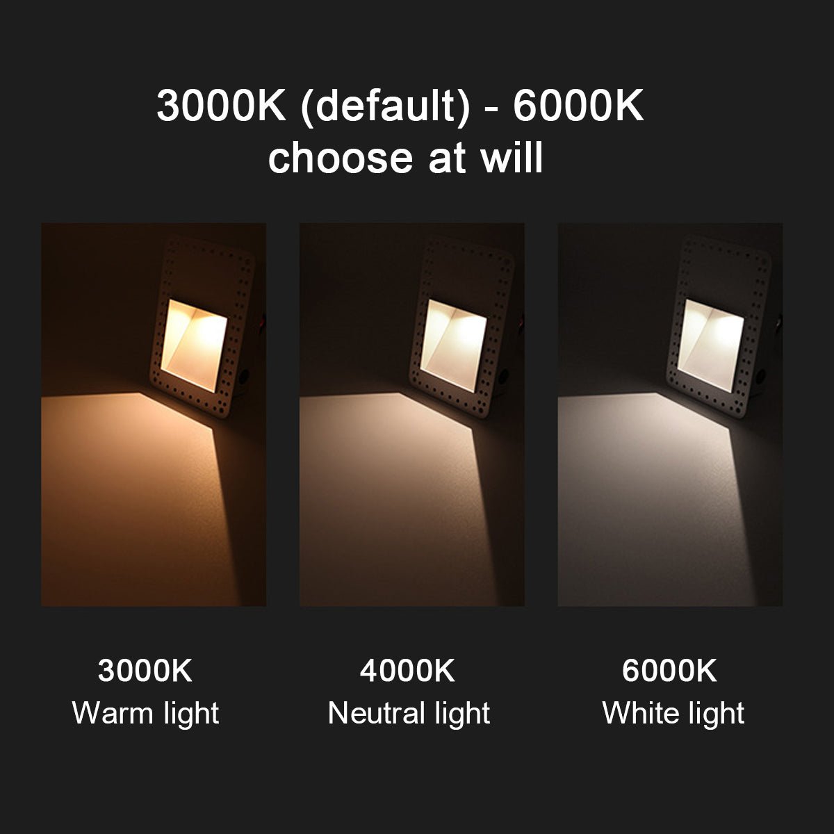 Lavisa - Square LED Recessed Step Light - Modern Minimalist Hallway Foot Lamp