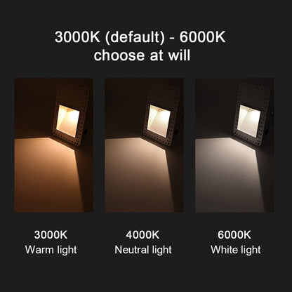 Lavisa - Square LED Recessed Step Light - Modern Minimalist Hallway Foot Lamp