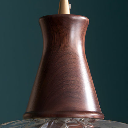 Lavisa - Blossom Glass Pendant Light With Wood