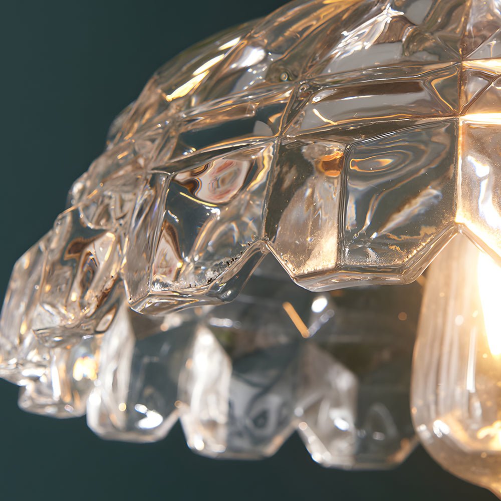 Lavisa - Blossom Glass Pendant Light With Wood