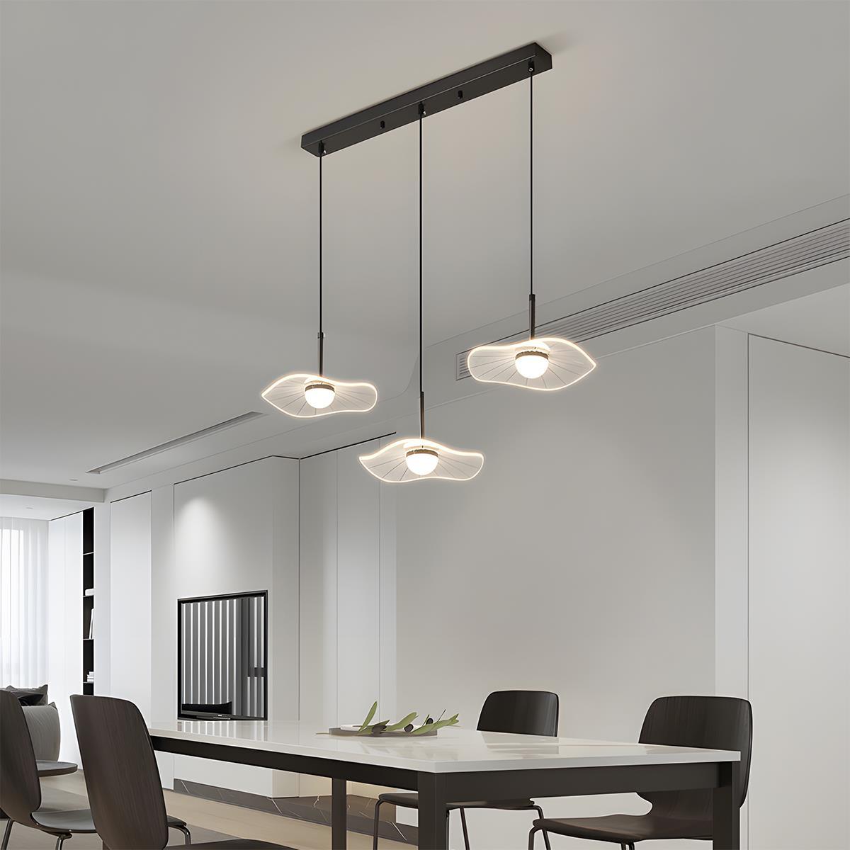 Lavisa - Modern Copper Lotus Leaf Bar LED Pendant Light