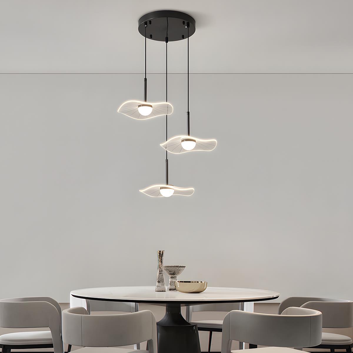 Lavisa - Modern Copper Lotus Leaf Bar LED Pendant Light