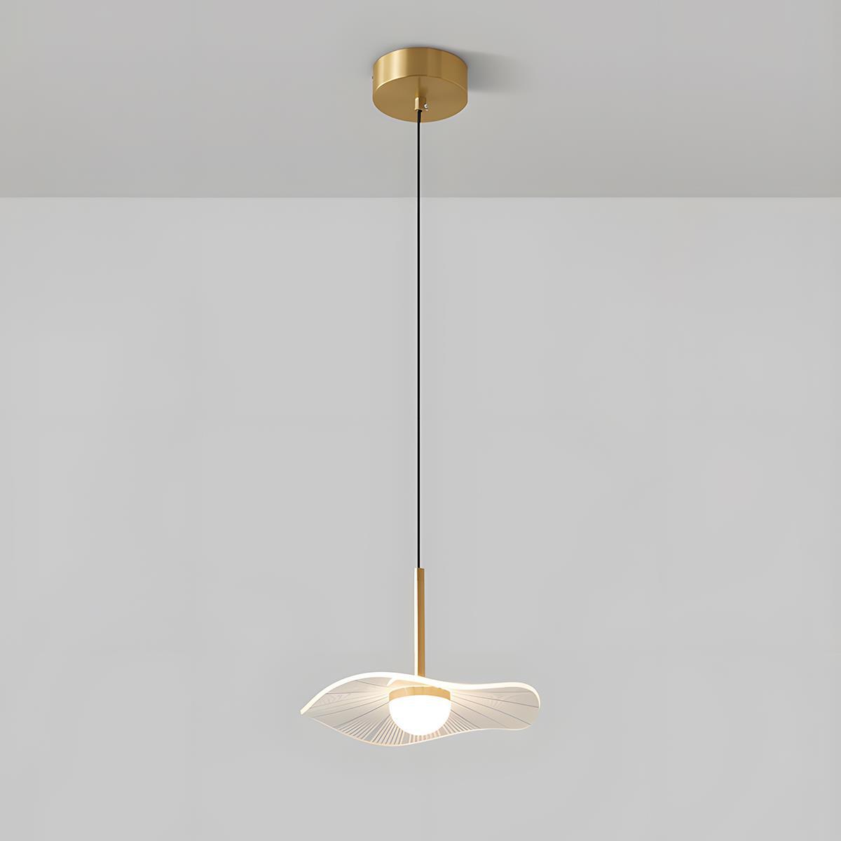 Lavisa - Modern Copper Lotus Leaf Bar LED Pendant Light
