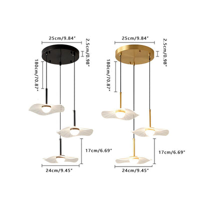 Lavisa - Modern Copper Lotus Leaf Bar LED Pendant Light