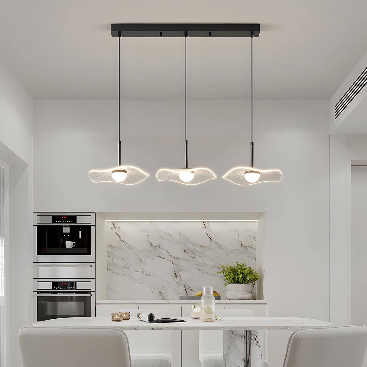 Lavisa - Modern Copper Lotus Leaf Bar LED Pendant Light