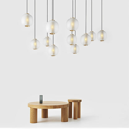 Lavisa - Modern Globe Glass Lantern LED Pendant Light