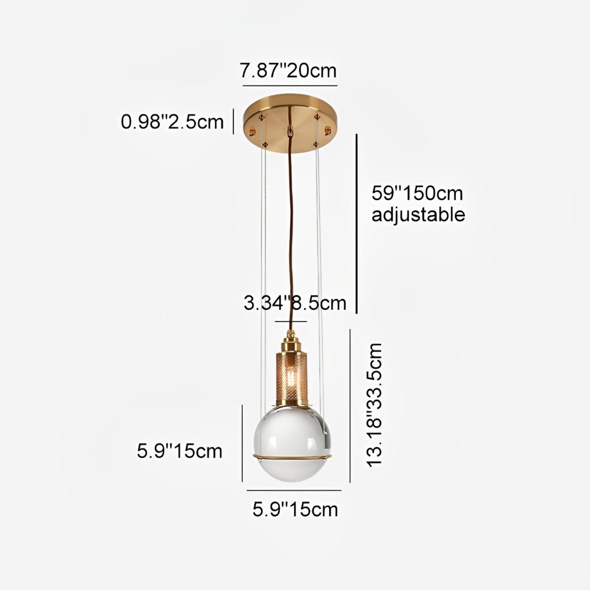 Lavisa - Crystal Globe LED Ceiling Pendant Light