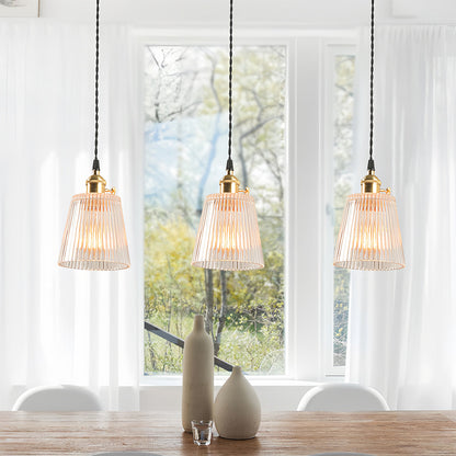 Lavisa - Clear Glass Pendant Light Minimalist Brass Ceiling Lamp