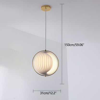Lavisa - Modern Pleated Blinds Globe LED Pendant Light