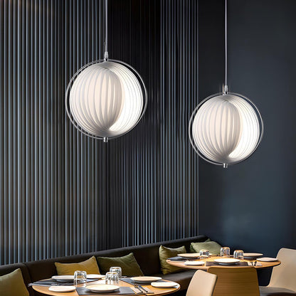 Lavisa - Modern Pleated Blinds Globe LED Pendant Light
