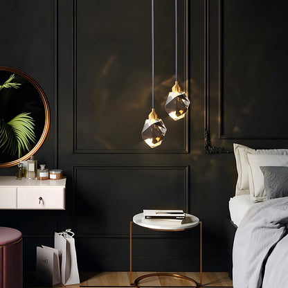 Lavisa - Luxury Brass and Crystal Pendant Light with Dimmable LED