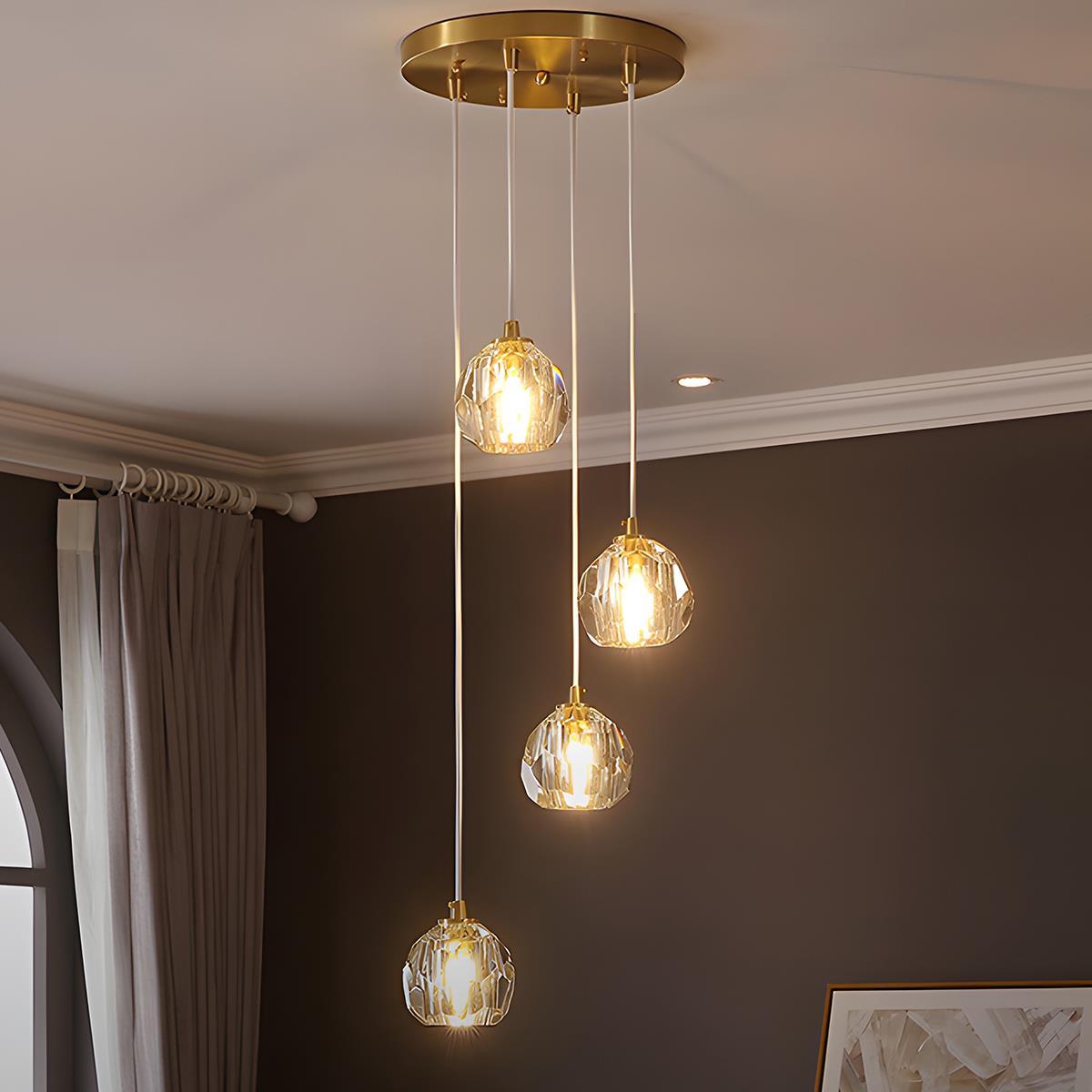 Lavisa - Modern Luxury Brass Crystal Pendant Light