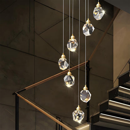 Lavisa - Luxury Brass and Crystal Pendant Light with Dimmable LED
