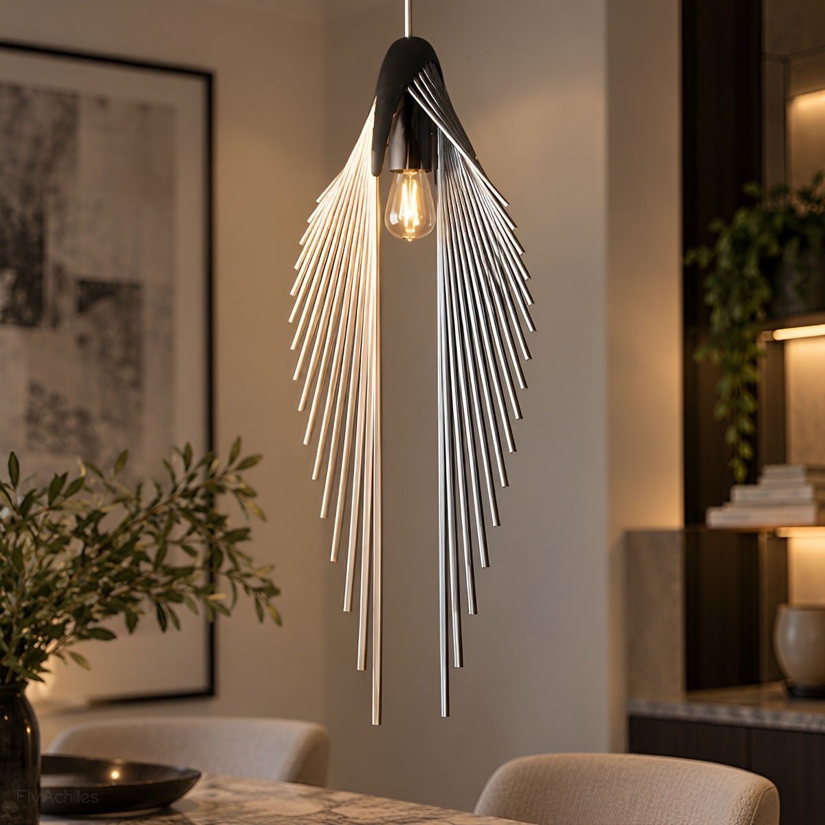 Lavisa - Modern Luxury Sculptural Feather LED Pendant Light