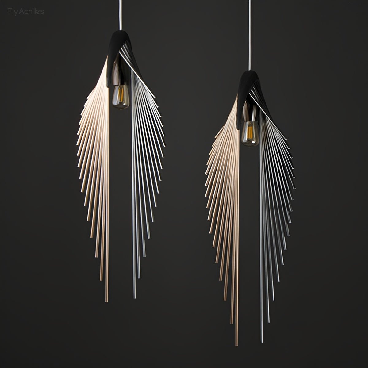 Lavisa - Modern Luxury Sculptural Feather LED Pendant Light
