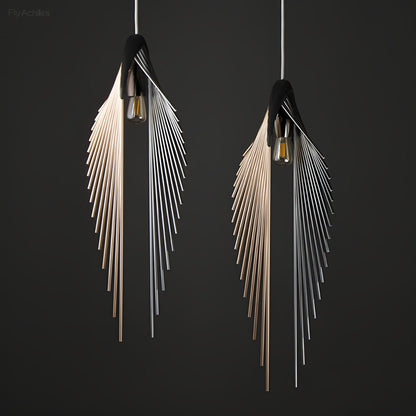 Lavisa - Modern Luxury Sculptural Feather LED Pendant Light