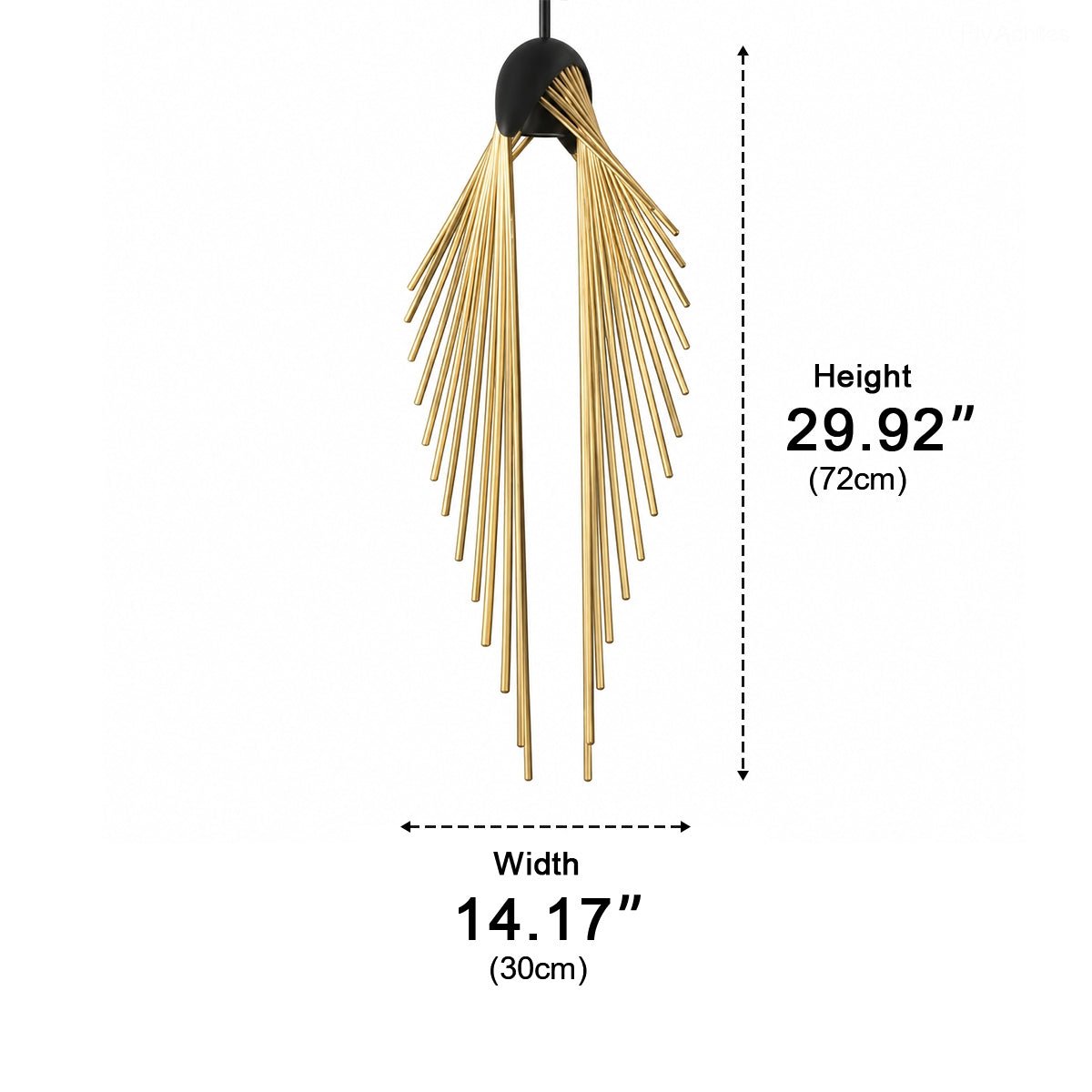 Lavisa - Modern Luxury Sculptural Feather LED Pendant Light