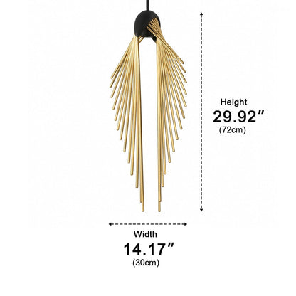 Lavisa - Modern Luxury Sculptural Feather LED Pendant Light