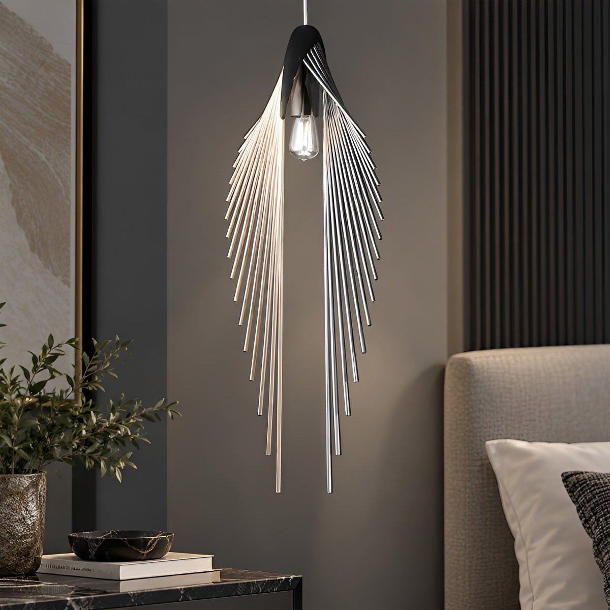 Lavisa - Modern Luxury Sculptural Feather LED Pendant Light